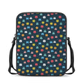 8-Bit Video Game Monsters Pattern Print Rectangular Crossbody Bag