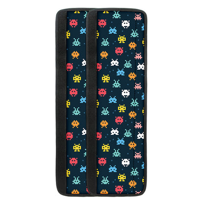 8-Bit Video Game Monsters Pattern Print Refrigerator Handle Covers