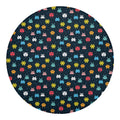 8-Bit Video Game Monsters Pattern Print Round Blanket
