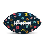 8-Bit Video Game Monsters Pattern Print Rugby Ball