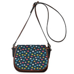 8-Bit Video Game Monsters Pattern Print Saddle Bag