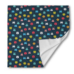 8-Bit Video Game Monsters Pattern Print Silk Bandana