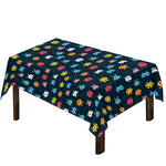8-Bit Video Game Monsters Pattern Print Tablecloth