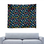 8-Bit Video Game Monsters Pattern Print Tapestry