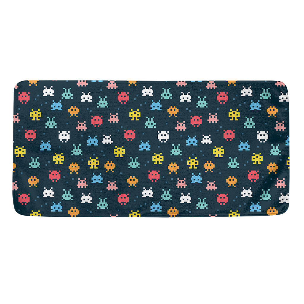 8-Bit Video Game Monsters Pattern Print Towel