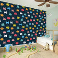 8-Bit Video Game Monsters Pattern Print Wall Sticker