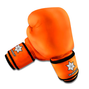 Orange Print Boxing Gloves