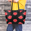 Akatsuki Leather Tote Bag With Zipper