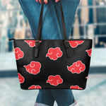 Akatsuki Leather Tote Bag With Zipper