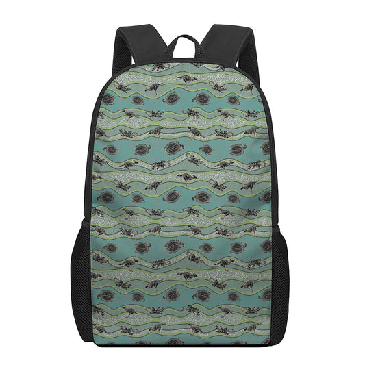 Aboriginal Animals Pattern Print 17 Inch Backpack