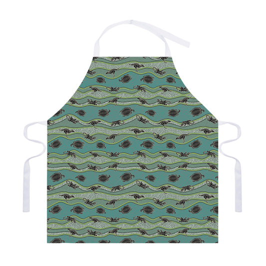Aboriginal Animals Pattern Print Adjustable Apron