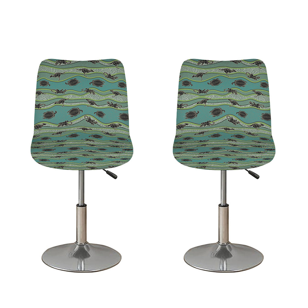 Aboriginal Animals Pattern Print Bar Stool Covers