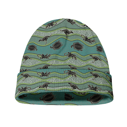 Aboriginal Animals Pattern Print Beanie