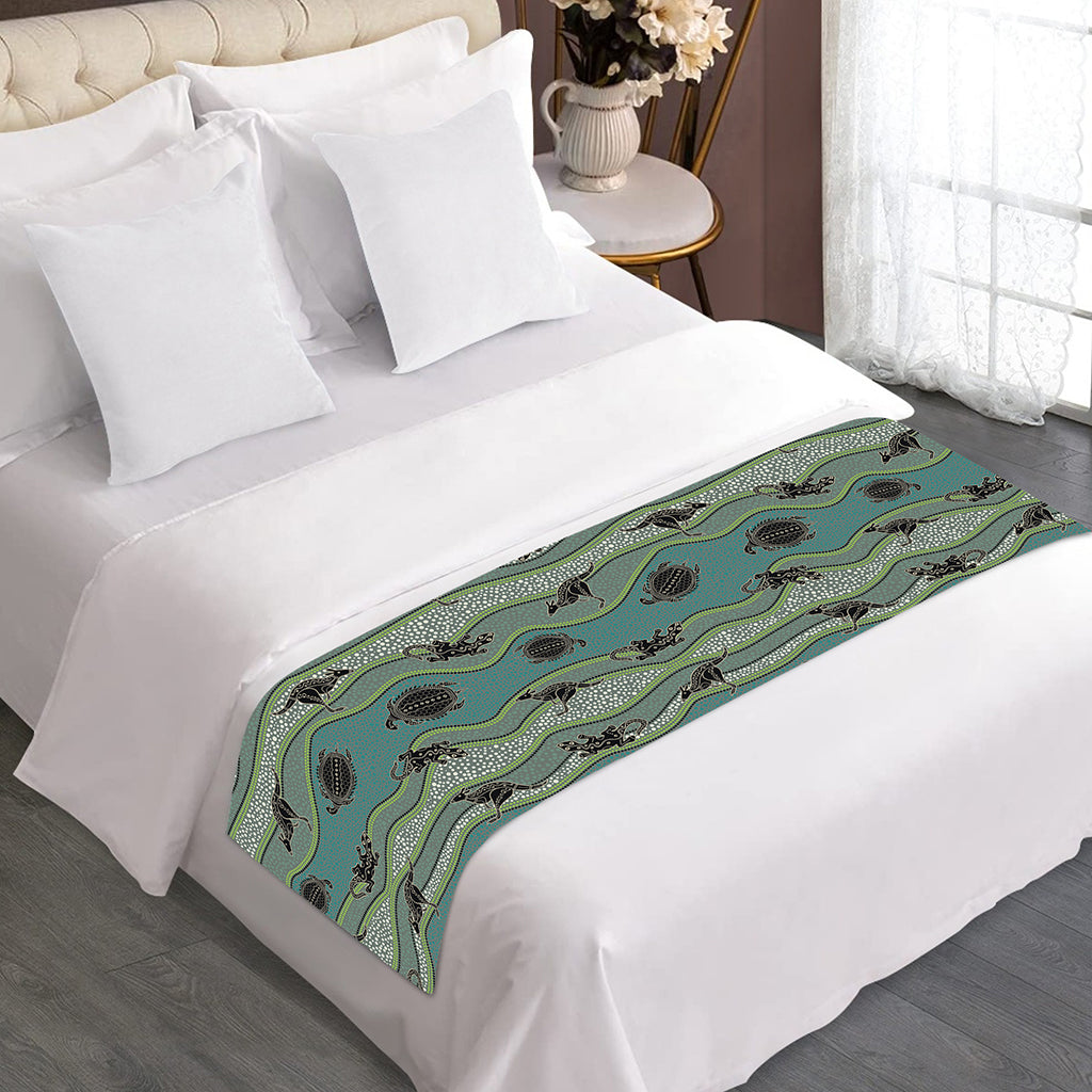 Aboriginal Animals Pattern Print Bed Runner