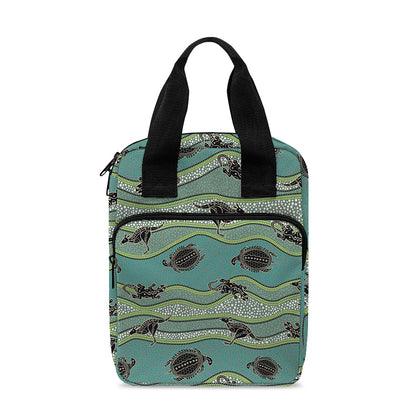 Aboriginal Animals Pattern Print Bible Tote Bag