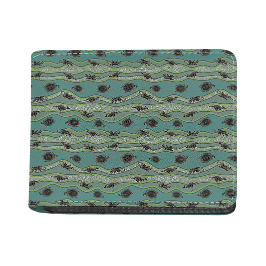 Aboriginal Animals Pattern Print Bifold Wallet