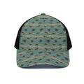 Aboriginal Animals Pattern Print Black Mesh Trucker Hat