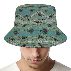 Aboriginal Animals Pattern Print Bucket Hat