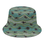 Aboriginal Animals Pattern Print Bucket Hat