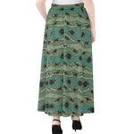 Aboriginal Animals Pattern Print Chiffon Maxi Skirt