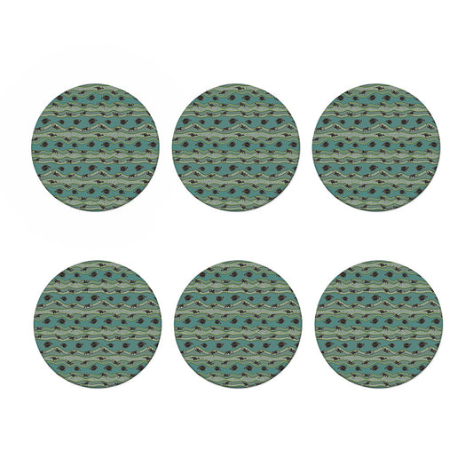 Aboriginal Animals Pattern Print Coaster Set