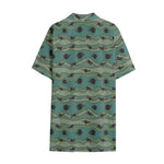 Aboriginal Animals Pattern Print Cotton Hawaiian Shirt