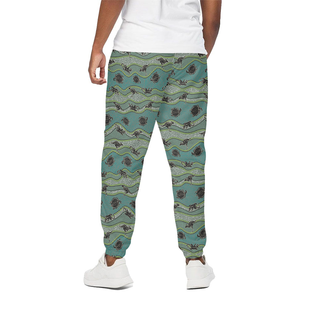 Aboriginal Animals Pattern Print Cotton Pants