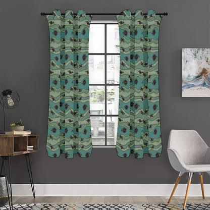 Aboriginal Animals Pattern Print Curtain