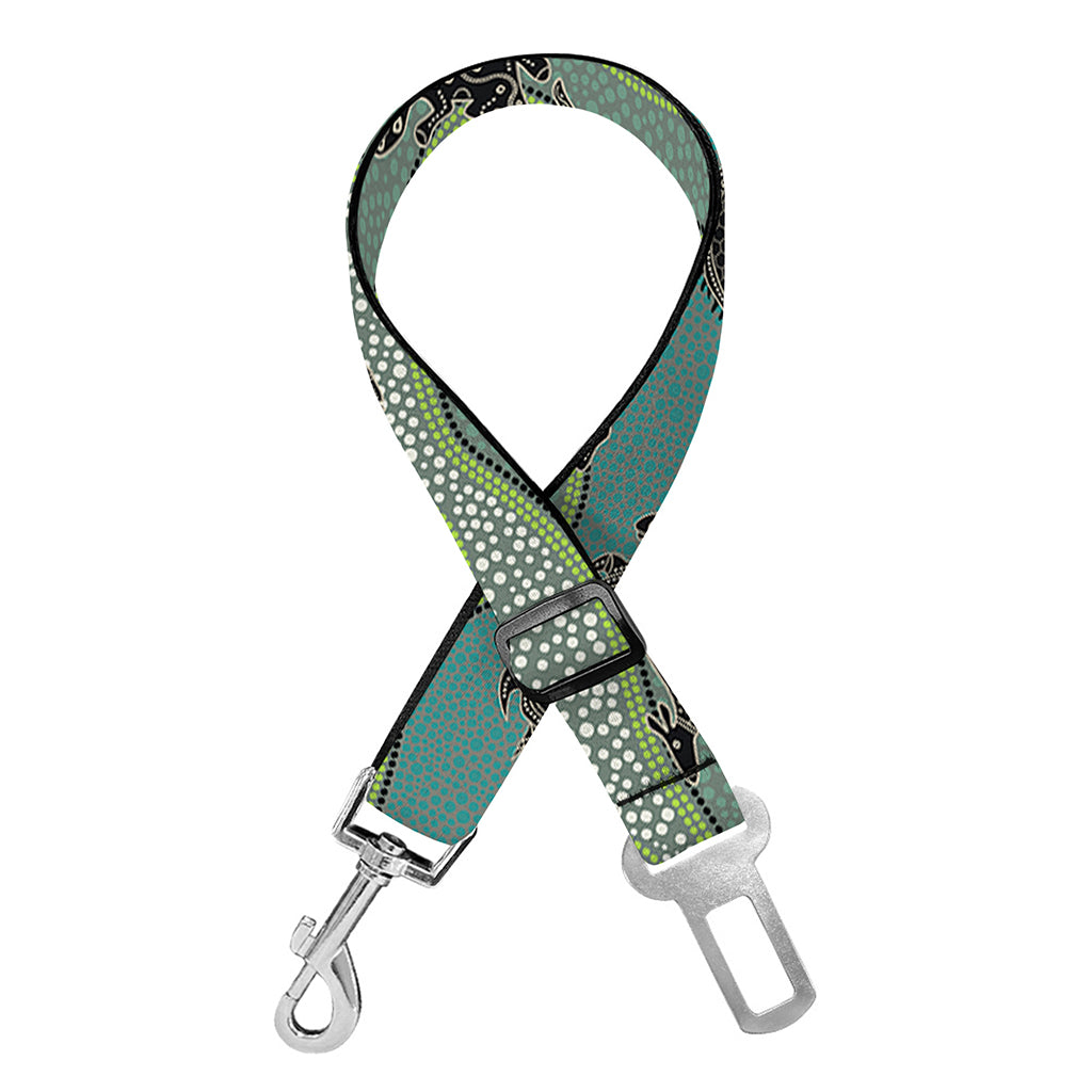 Aboriginal Animals Pattern Print Dog Seat Belt