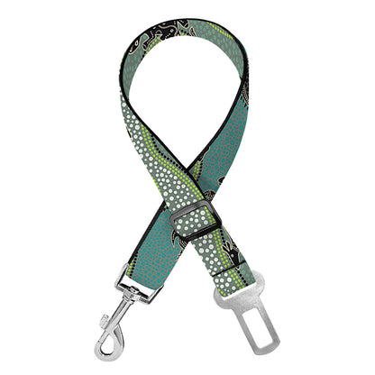 Aboriginal Animals Pattern Print Dog Seat Belt