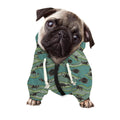 Aboriginal Animals Pattern Print Dog Zip Up Hoodie