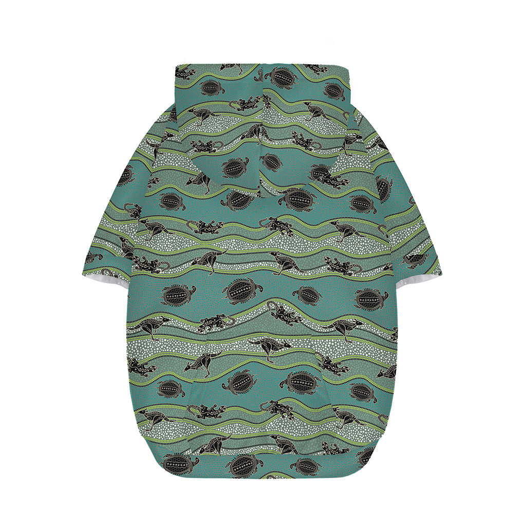Aboriginal Animals Pattern Print Dog Zip Up Hoodie