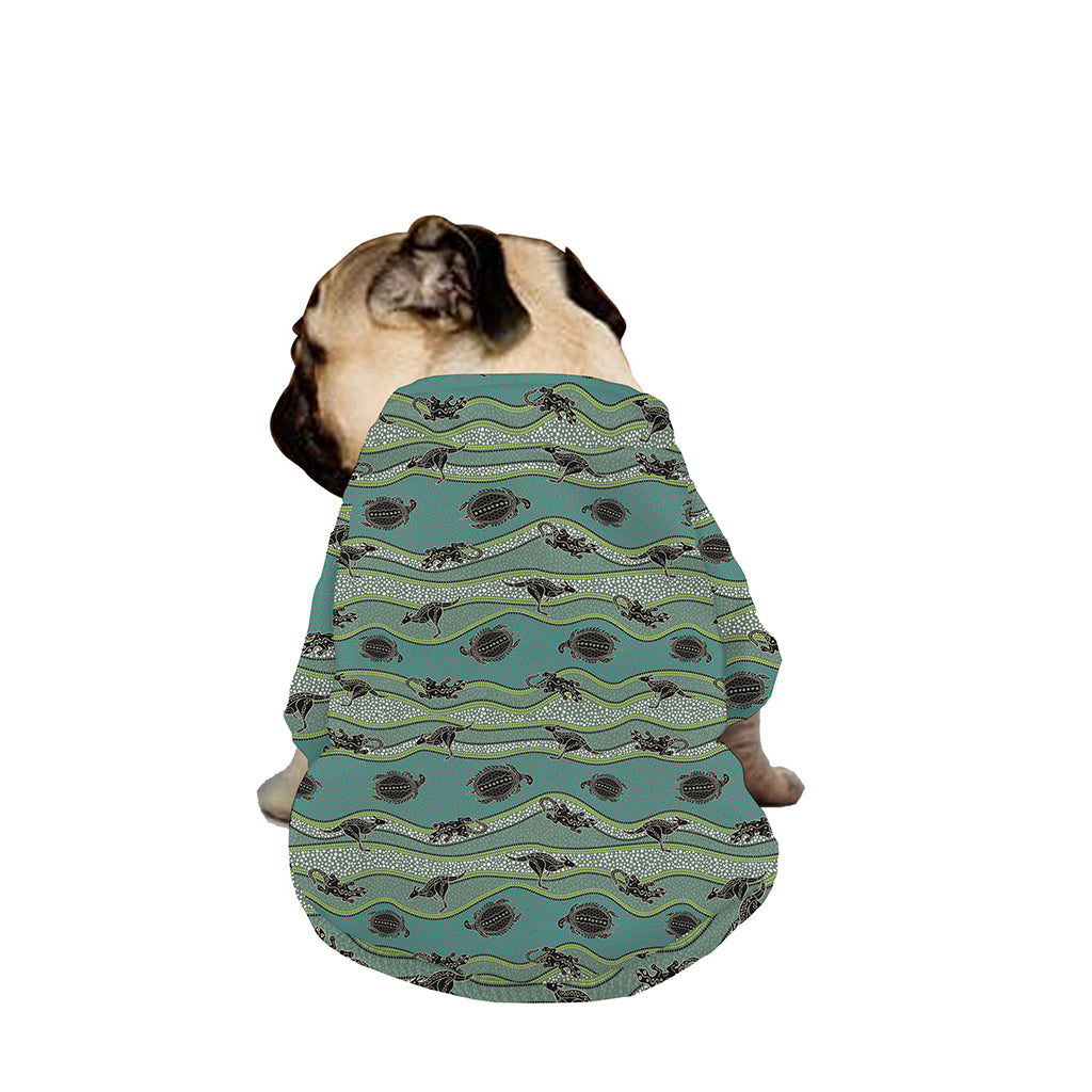Aboriginal Animals Pattern Print Dog Zip Up Jacket