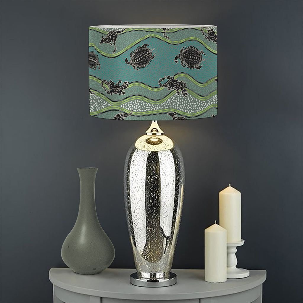Aboriginal Animals Pattern Print Drum Lamp Shade