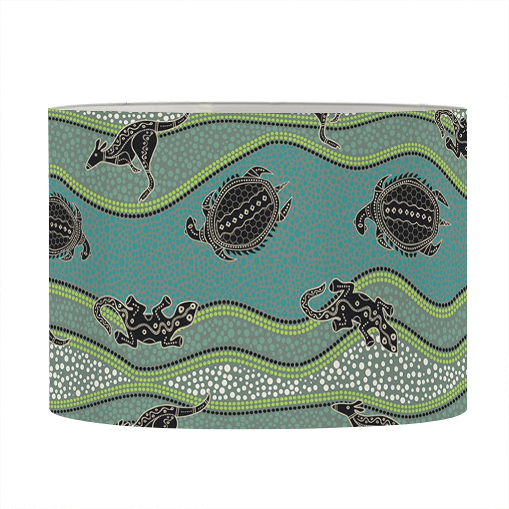 Aboriginal Animals Pattern Print Drum Lamp Shade