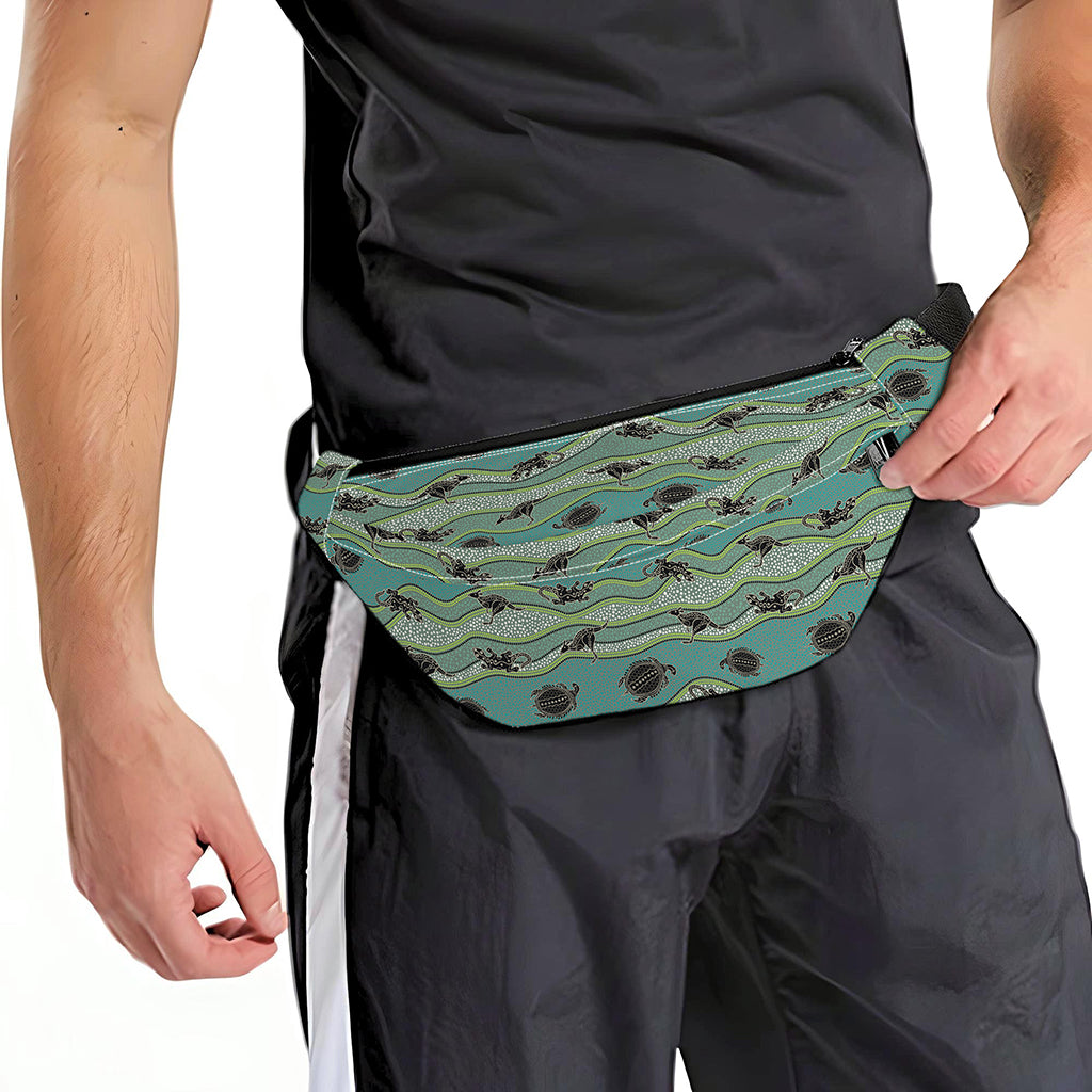 Aboriginal Animals Pattern Print Fanny Pack