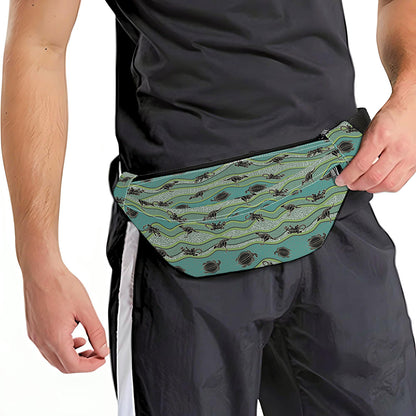 Aboriginal Animals Pattern Print Fanny Pack