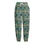 Aboriginal Animals Pattern Print Fleece Lined Knit Pants