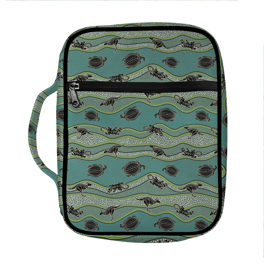 Aboriginal Animals Pattern Print Front Pocket Bible Bag