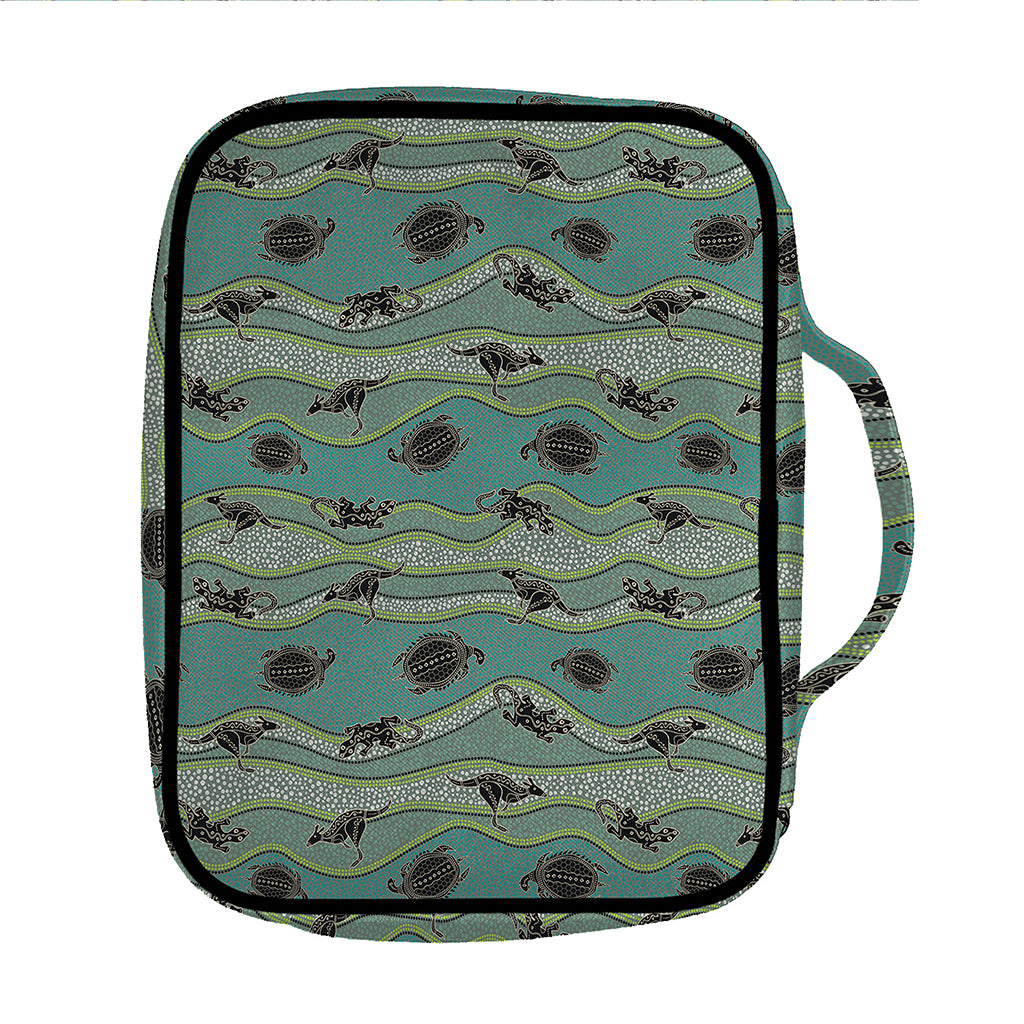 Aboriginal Animals Pattern Print Front Pocket Bible Bag