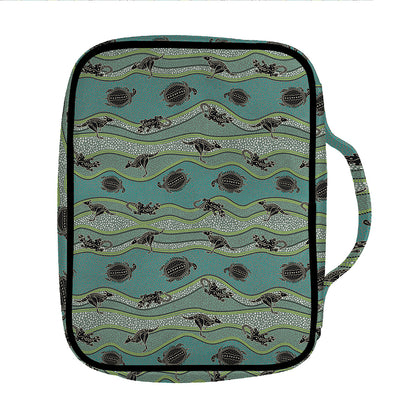 Aboriginal Animals Pattern Print Front Pocket Bible Bag