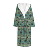 Aboriginal Animals Pattern Print Hooded Bathrobe