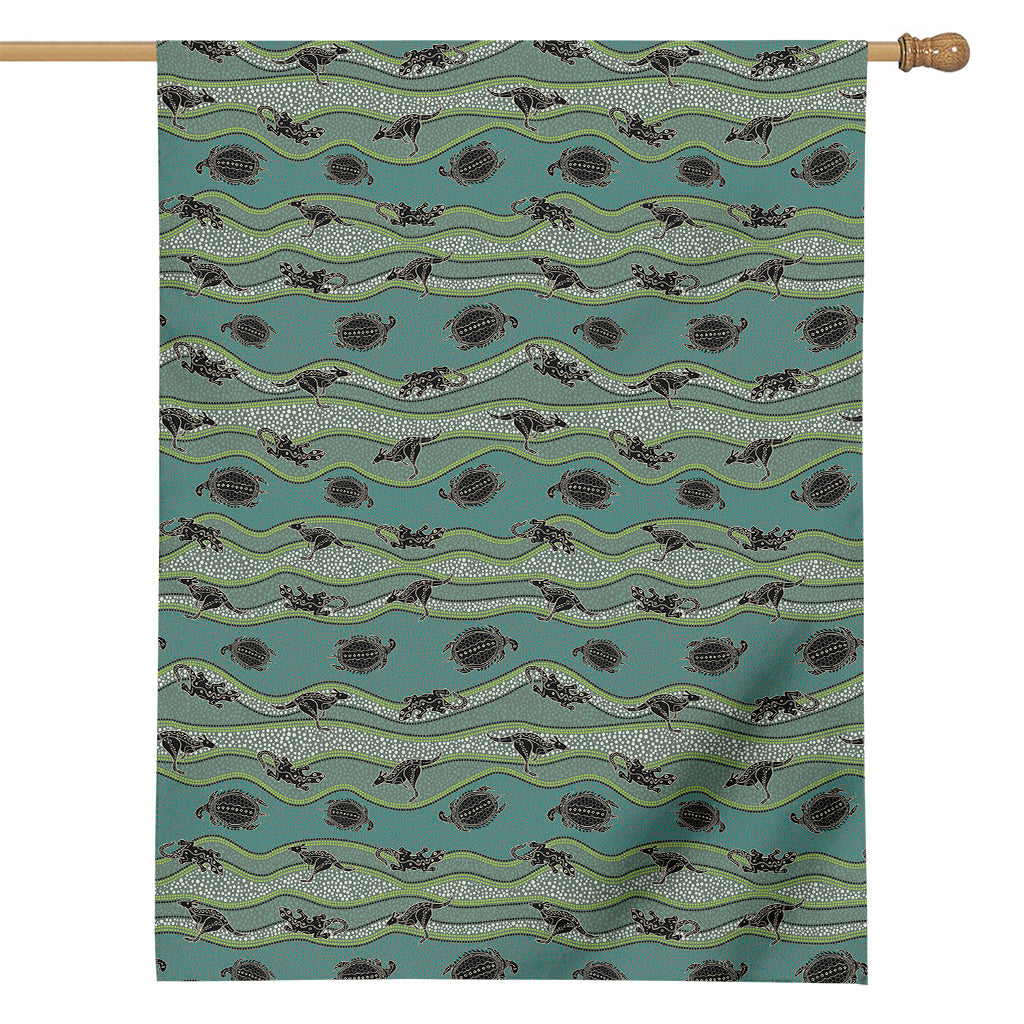 Aboriginal Animals Pattern Print House Flag