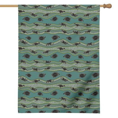 Aboriginal Animals Pattern Print House Flag
