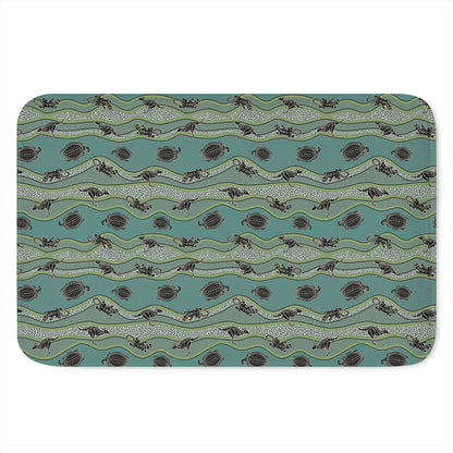 Aboriginal Animals Pattern Print Indoor Door Mat