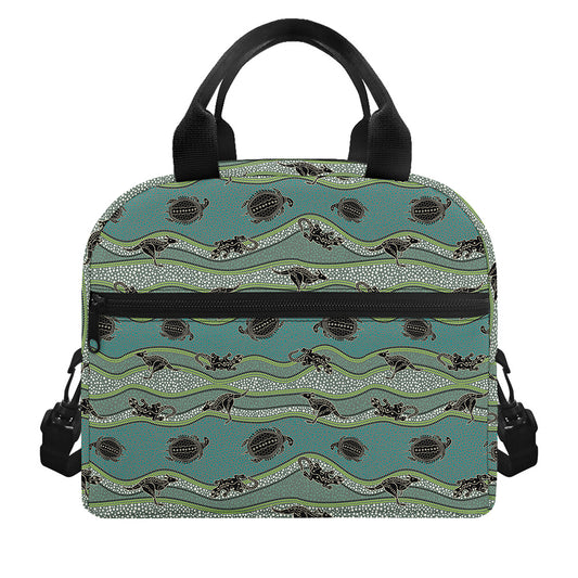 Aboriginal Animals Pattern Print Insulated Lunch Bag