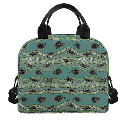 Aboriginal Animals Pattern Print Insulated Lunch Bag