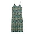 Aboriginal Animals Pattern Print Jersey Midi Cami Dress