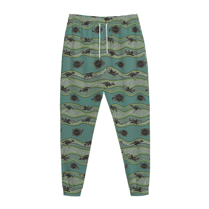 Aboriginal Animals Pattern Print Jogger Pants