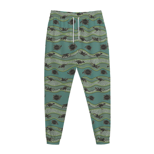 Aboriginal Animals Pattern Print Jogger Pants